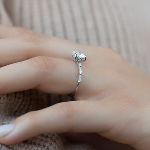 The Hidden Halo Penelope Set With A 1 Carat Cushion Moissanite