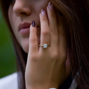 The Hidden Halo Penelope Set With A 1.5 Carat Cushion Lab Diamond