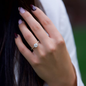 The Hidden Halo Penelope Set With A 1.5 Carat Cushion Lab Diamond