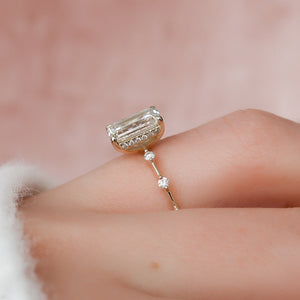 The Hidden Halo Penelope Set With A 1.5 Carat Emerald Lab Diamond
