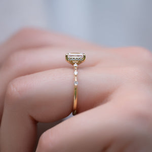 The Hidden Halo Penelope Set With A 1.5 Carat Emerald Lab Diamond