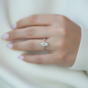The Hidden Halo Penelope Set With A 1.5 Carat Marquise Lab Diamond
