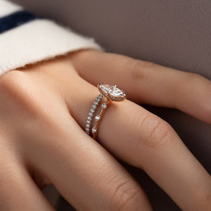 The Hidden Halo Penelope Set With A 1.5 Carat Marquise Lab Diamond