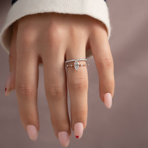 The Hidden Halo Penelope Set With A 1.5 Carat Marquise Lab Diamond
