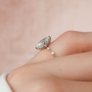 The Hidden Halo Penelope Set With A 1 Carat Marquise Lab Diamond