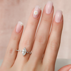 The Hidden Halo Penelope Set With A Marquise Lab Diamond