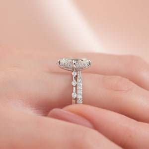 The Hidden Halo Penelope Set With A 1 Carat Marquise Lab Diamond