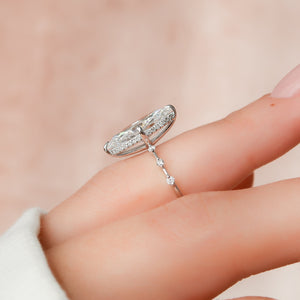 The Hidden Halo Penelope Set With A 1 Carat Marquise Lab Diamond