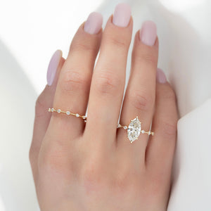 The Hidden Halo Penelope Set With A 1 Carat Marquise Lab Diamond