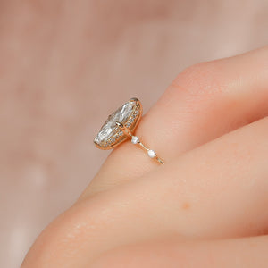 The Hidden Halo Penelope Set With A 1 Carat Marquise Lab Diamond