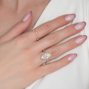 The Hidden Halo Penelope Set With A 1 Carat Marquise Lab Diamond