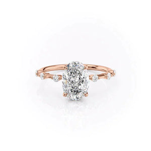 The Hidden Halo Penelope Set With A 2.5 Carat Oval Lab Diamond