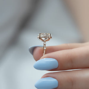 The Hidden Halo Penelope Set With A 1.5 Carat Oval Lab Diamond