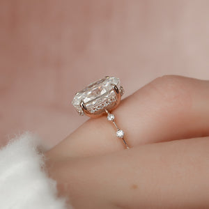 The Hidden Halo Penelope Set With A 1.5 Carat Oval Lab Diamond