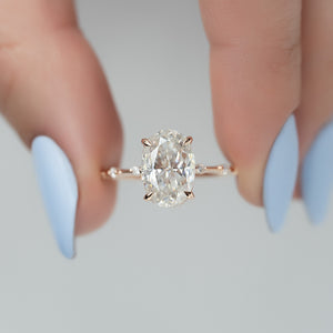 The Hidden Halo Penelope Set With A 1.5 Carat Oval Lab Diamond
