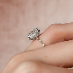 The Hidden Halo Penelope Set With A Oval Lab Diamond