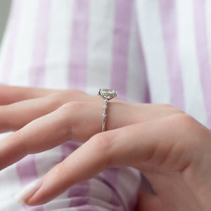 The Hidden Halo Penelope Set With A Oval Lab Diamond