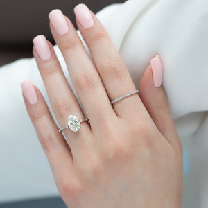 The Hidden Halo Penelope Set With A Oval Lab Diamond