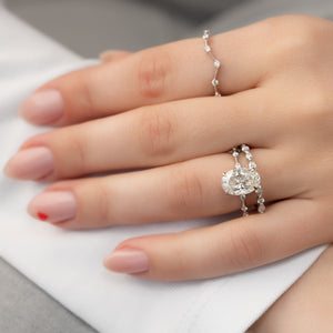 The Hidden Halo Penelope Set With A 2 Carat Oval Lab Diamond