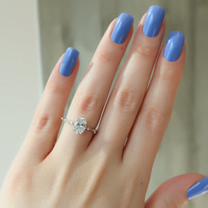 The Hidden Halo Penelope Set With A Oval Lab Diamond