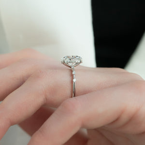 The Hidden Halo Penelope Set With A Oval Lab Diamond