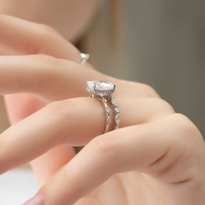 The Hidden Halo Penelope Set With A Oval Lab Diamond