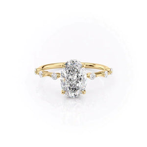 The Hidden Halo Penelope Set With A 2.5 Carat Oval Lab Diamond