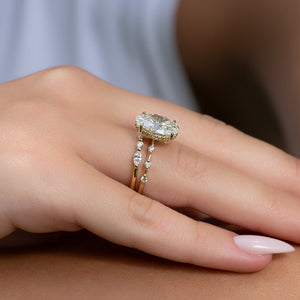 The Hidden Halo Penelope Set With A 2.5 Carat Oval Lab Diamond