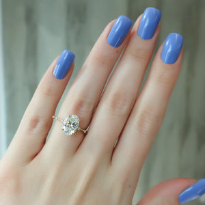 The Hidden Halo Penelope Set With A 2.5 Carat Oval Lab Diamond