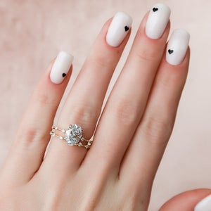 The Hidden Halo Penelope Set With A 2.5 Carat Oval Lab Diamond