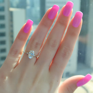 The Hidden Halo Penelope Set With A 2.5 Carat Oval Lab Diamond