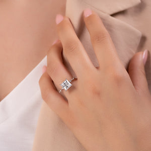 The Hidden Halo Penelope Set With A 1 Carat Princess Lab Diamond