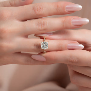 The Hidden Halo Penelope Set With A 1 Carat Princess Lab Diamond
