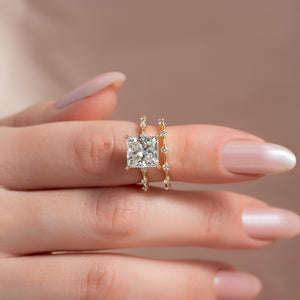 The Hidden Halo Penelope Set With A 1 Carat Princess Lab Diamond