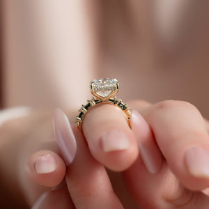 The Hidden Halo Penelope Set With A 1 Carat Princess Lab Diamond