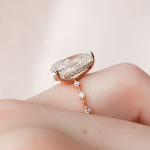 The Hidden Halo Penelope Set With A 1.5 Carat Pear Lab Diamond