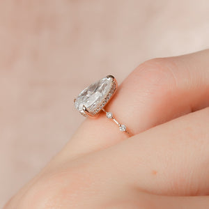 The Hidden Halo Penelope Set With A 1.5 Carat Pear Lab Diamond
