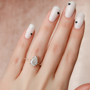 The Hidden Halo Penelope Set With A 1.5 Carat Pear Lab Diamond