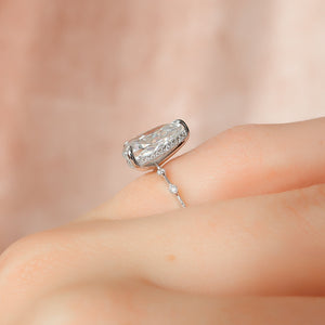 The Hidden Halo Penelope Set With A 2 Carat Pear Lab Diamond