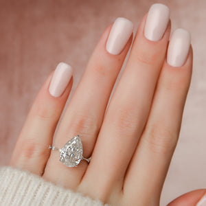 The Hidden Halo Penelope Set With A Pear Lab Diamond