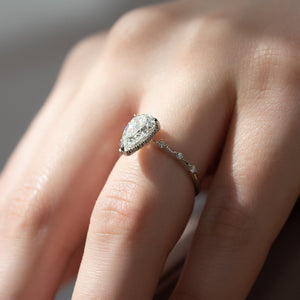 The Hidden Halo Penelope Set With A Pear Lab Diamond