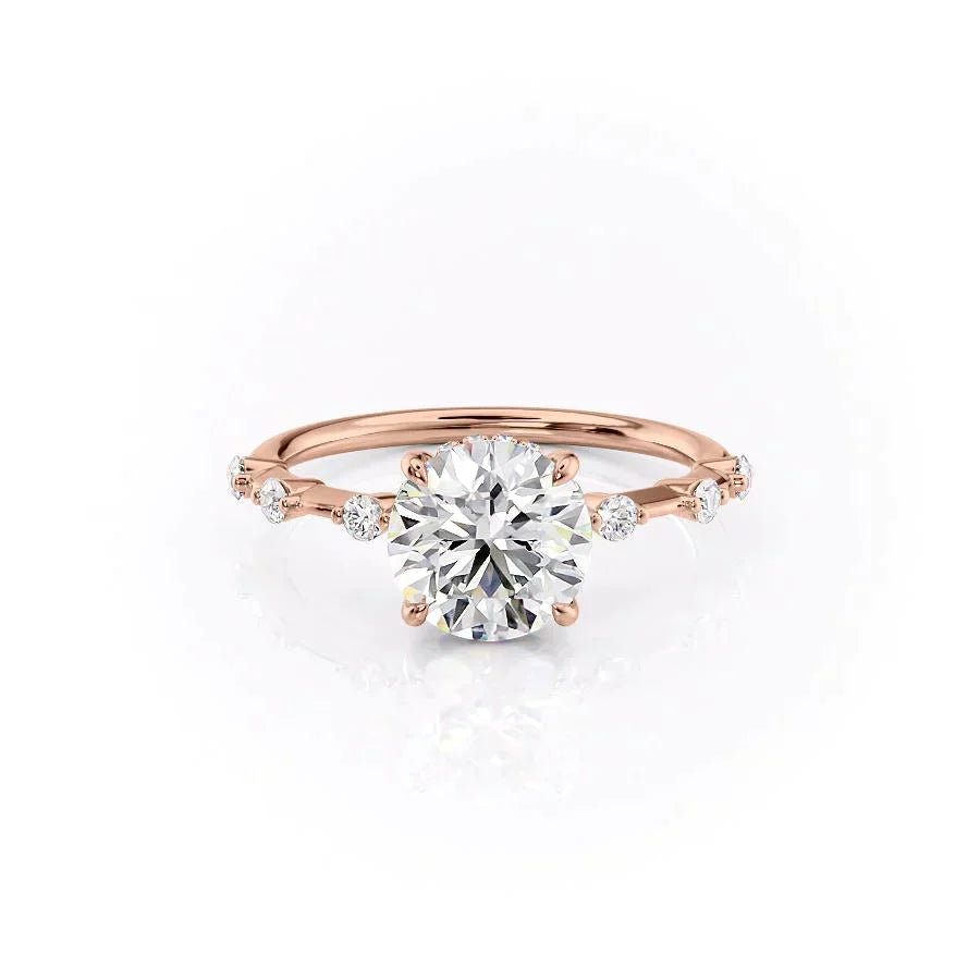 The Hidden Halo Penelope Set With A 3 Carat Round Lab Diamond