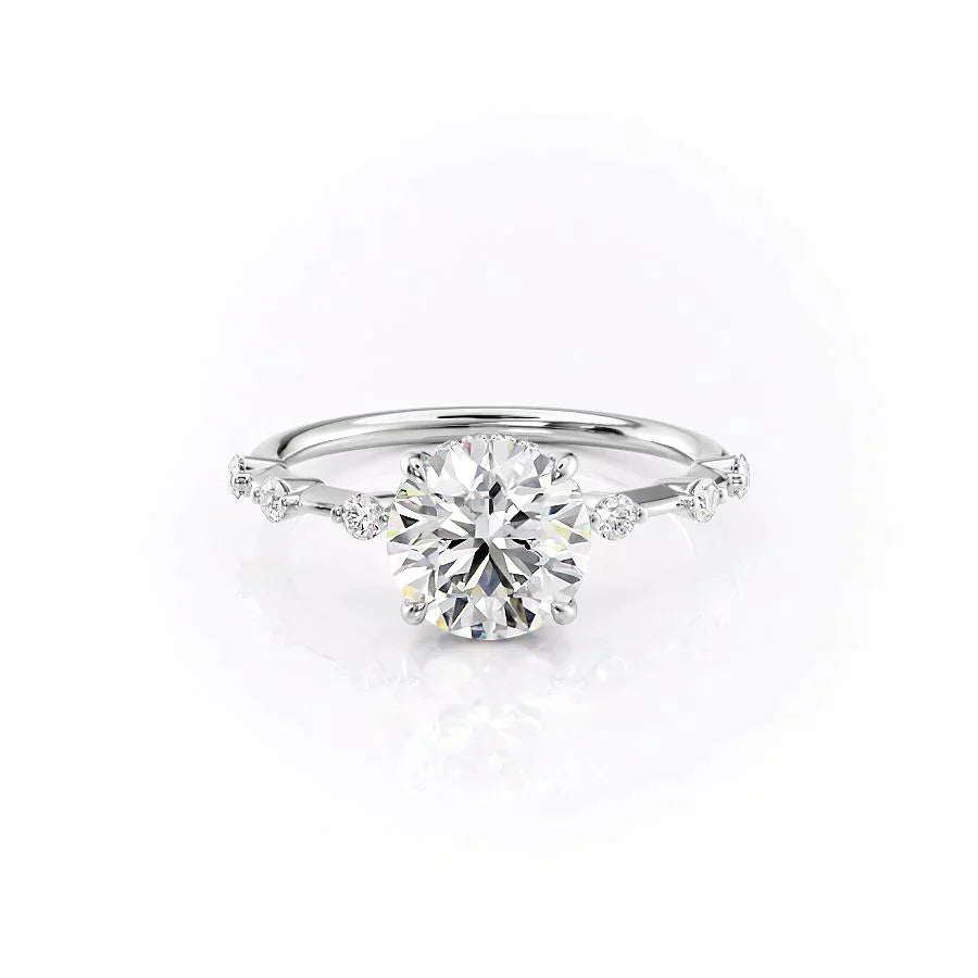 The Hidden Halo Penelope Set With A 1.5 Carat Round Lab Diamond
