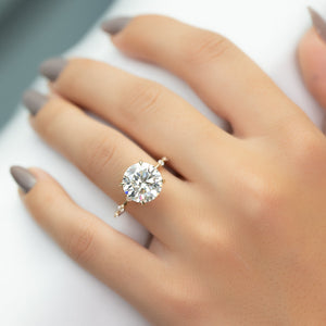 The Hidden Halo Penelope Set With A 1 Carat Round Lab Diamond