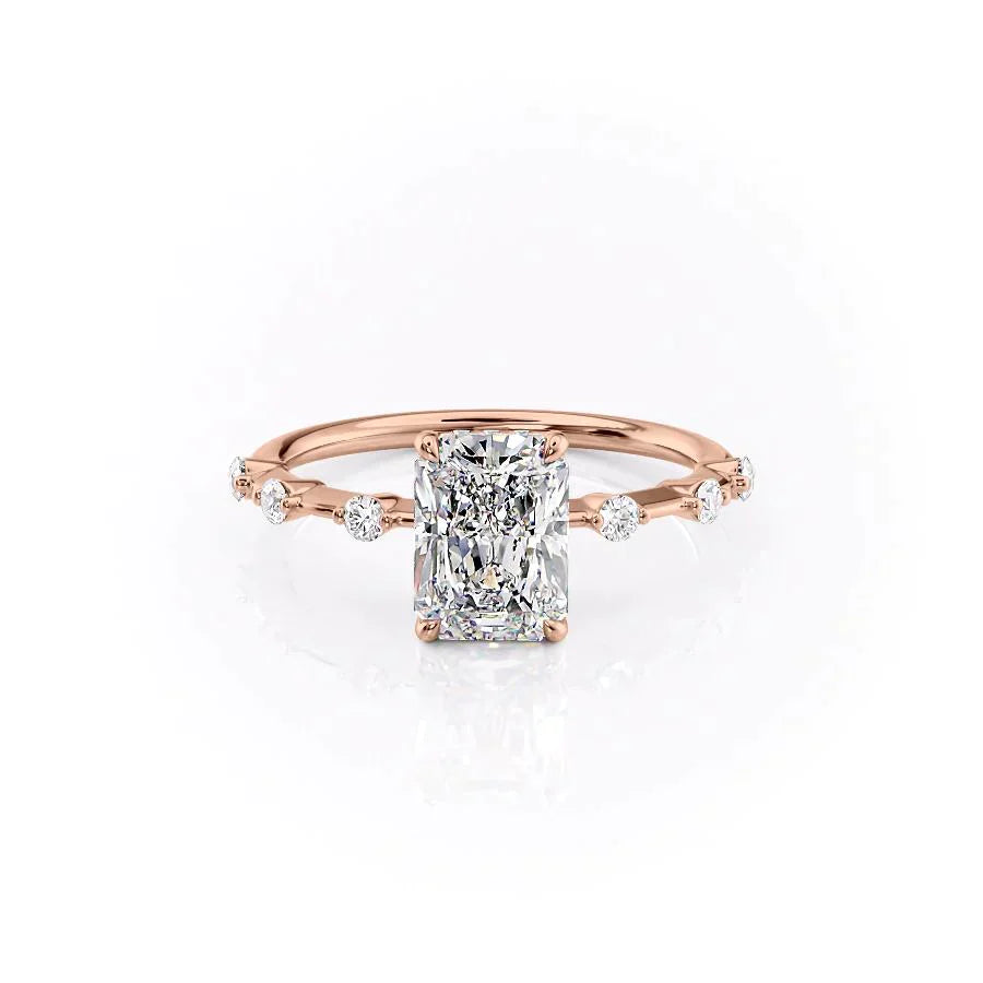 The Hidden Halo Penelope Set With A 2 Carat Radiant Lab Diamond
