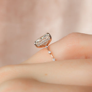 The Hidden Halo Penelope Set With A 2 Carat Radiant Lab Diamond