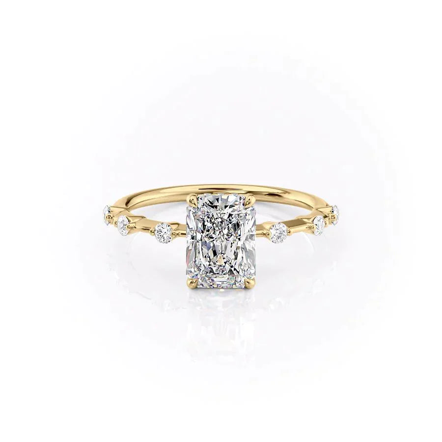 The Hidden Halo Penelope Set With A 2 Carat Radiant Lab Diamond
