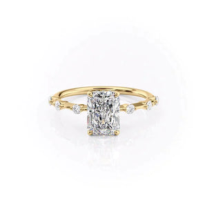 The Hidden Halo Penelope Set With A 1 Carat Radiant Lab Diamond