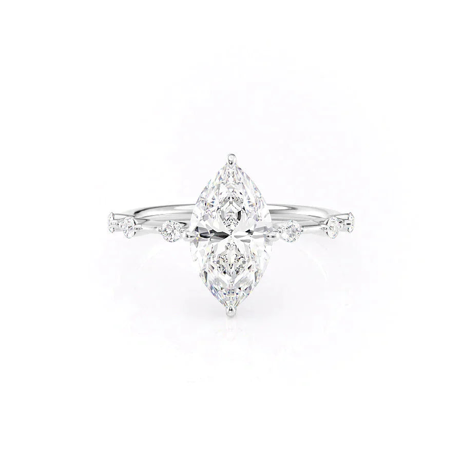 The Hidden Halo Penelope Set With A 1.5 Carat Marquise Lab Diamond