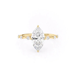The Hidden Halo Penelope Set With A 1.5 Carat Marquise Lab Diamond